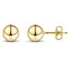 Amberta Allure Orecchini a Lobo con Sfera da Donna in Oro Giallo 9ct: 6 mm