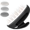 LISAAVO Scalp Massager Hair Growth, Scalp Brush, Hair Massager Scalp, Head Massager for Hair Growth, Shampoo Brush for Women Men Wet Dry Use, 3 Hardness Level Scalp Scrubber Black