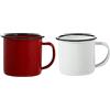 Yardwe Confezione Da 2 Tazze Da Caffè Smaltate Da Campeggio Tazze Da Campeggio Piccole Tazze In Metallo Smaltato Per Escursioni Al Chiuso All'aperto Viaggi Pesca Picnic (Rosso)