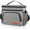 Windfromort Borsa Termica Porta Pranzo - Mini Borsa Frigo Compatta 9L, Isolata, Perfetta per Viaggi, Lavoro, Picnic (26x17x20cm) (Grigio)
