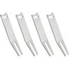 PATIKIL Metallo Curvatura Golf Divot Riparazione Strumento 4pz Metallo Golf Forcella Accessorio Spiedo Curvo per Golfisti Uomini Donne Riparazione Nero