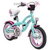 BIKESTAR Bicicletta bambini 3-5 anni ★ Bici bambino bambina 12 pollici Freno a pattino e freno a retropedale ★ 12" Cruiser Edition verde menta