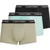 Calvin Klein Pantaloncini Boxer Confezione da 3 Uomo Low Rise Trunks Cotone Elasticizzato, Multicolore (Blk, Palm Leaf STR_Beau Bl, F Mauve), XL