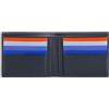 DUDU Portafoglio uomo RFID porta carte di credito in vera pelle da 8 tessere porta banconote Navy