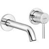 Kludi Bozz 382440576 - Rubinetto per lavabo con 1 erogatore, sono necessari 2 fori a parete, cromato