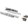 GTV - Scorrevoli Guide per Cassetti con Montaggio Inferiore, Soft Close e Autocierre, Binari per Cassetti, Modern Slide con Ammortizzazione, Estensione Completa 600 mm, Supporto Fino a 35 kg - 2 Paia