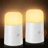 WARMTUYO Luce Notturna Batteria, [2 Pezzi] PIR Sensore di Movimento, AUTO/ON/OFF, Lampada da Tavolo Senza Fili per Corridoi e Camere da Letto