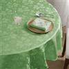 Romanstile - Tovaglia rotonda, 140 cm, chic e moderna, in jacquard, motivo floreale, impermeabile, antimacchia, per pranzi di primavera, pranzo di Pasqua, matrimoni in giardino e celebrazioni