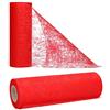AmaCasa - Runner da tavola in tessuto non tessuto rosso, ideale per fiori, matrimoni e comunioni, 15cm/20m (Red, 15cm)
