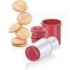Tescoma 630114 Delicia Timbro per Biscotti 6 Decori Natalizi, Plastica, Rosso, 1 Pezzo