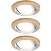 Paulmann ENC Kit Lanati Angolo orientabile LED 3x6W 470lm 230V Legno Alu 92239