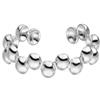 Purelei® Terra Ring - Anello a sfera regolabile in acciaio inox - placcato oro 18 carati / argento / oro rosa - Design organico - Misura 50-60, Acciaio inossidabile, Nessuna pietra preziosa