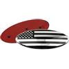 HIBEYO 1 pezzo universale per auto, bandiera americana, griglia anteriore del portellone posteriore, logo per portellone posteriore, adatto per Ford ovale, barca, distintivo, targhetta per nome, 23