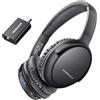 Holdsound Cuffie TV Wireless, Wireless TV Auricolare Per Gli Anziani Con Portatile USB Trasmettitore, Plug And Play, Nessun Ritardo Audio, Leggero E Confortevole, 50 m Gamma, 20 Ore Di Intrattenimento
