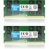 Wlizedle DDR4 3200MHz Laptop Memoria RAM 32GB Kit (2x16GB) CL22 SO-DIMM Wlizedle Modulo di Memoria PC4-25600 260-Pin 1.2V Non-ECC 2Rx8 Upgrade Notebook Memory per Computer Portatile, Verde
