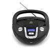 BSL BEAUTIFUL SOUND LINE BSL - PCD-31, Radio CD portatile boombox con Bluetooth, colore nero, 2 W di potenza RMS, radio FM, porta USB, lettore MP3, display LCD, AUX IN, uscita auricolari