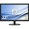 Philips Monitors Philips Monitor 223V5LHSB2 Monitor LCD-TFT per PC Desktop 21,5 LED, Full HD, 1920 x 1080, 5 ms, HDMI, VGA, Attacco VESA, Nero