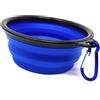 4LegsFriend Ciotola per animali domestici pieghevole XL (17,8 cm) con clip a moschettone, senza BPA, in silicone per uso alimentare, XL per cani e gatti, ciotola da viaggio espandibile per cani e gatti, ciotole