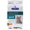 Hill's prescription diet w/d feline mangime secco per il controllo del peso gusto pollo e tacchino kg. 1,5