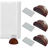 JANDTEK Fermaporta magnetico - Fermoporta da pavimento 4 pezzi - Fermaporte da terra adesivi - Blocca porta da pavimento marrone - Paracolpi porta (marron oscuro 4)