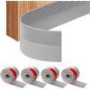 KATIMI 4 Pezzi Paraspifferi Porta Blindata Paraspifferi Sottoporta Guarnizione Porta Spifferi Ingresso per Insonorizzato Resistente al Freddo, Antipolvere e Antiinsetto(Grigio, 1m)