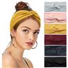 Youery 6 Pezzi Fascia per Capelli Donna, Elastica Turbante, Fascia Capelli Sport,Senza Scivolare Nodo Croce Ampio Fasce, Fasce Elastiche per Capelli in Cotone per Donne (Colore 1, Confezione da 6)