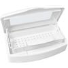 YIMINI Vassoio Manicure, vassoio di sterilizzazione, Scatola di Disinfezione in Plastica, per Salone di Bellezza Manicure Capelli Strumenti Medici Manicure Laboratorio Articoli di pulizia (Bianco)