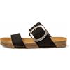Art per donna. [101751101003_001] Sandali in pelle 0175 Creta nero, Basso, Fibbia, Casual