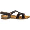 El Naturalista per donna. [258191101005_001] Sandali in pelle N5819 Panglao neri, Nero, Basso, Velcro, Casual