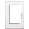 Framex Finestra in plastica bianca larghezza x altezza 45 x 70 cm (450 x 700 mm) 2 x (32 mm) girevole DIN sinistra - Premium - tutte le dimensioni