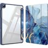 Fintie Custodia ibrida per Samsung Galaxy Tab A9 Plus/A9+ 5G 27,9 cm (11) (modello 2023, SM-X210/X216/X218), custodia antiurto con retro trasparente, auto-wake/sleep, effetto marmo oceano