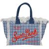 Saint Barth Mc2 Borsa A Mano Vanity Mini VAMI001 Blu Scuro