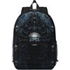 WOPQS Zaino con teschio gotico da 17 con tasche uomo donna viaggio fitness sport zaino per computer portatile, Nero , Taglia unica