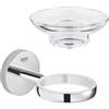 Grohe BauCosmopolitan portasaponetta, 40585001+40368001, BauCosmopolitan [Accessori Bagno > Portasapone]