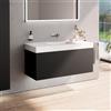 neoro n50 stripes mobile La: 120 cm con 1 scomparto estraibile, nero opaco profilato, lavabo area, BN0494BBM+BN0160WM, n50 [Mobili da Bagno > Mobili con Lavabo Integrato]