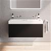 neoro n50 stripes mobile La: 120 cm con 1 scomparto estraibile, nero opaco profilato, lavabo doppio area, BN0494BBM+BN0161WM, n50 [Mobili da Bagno > Mobili con Doppio Lavabo]