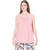 Ulla Popken Pyjama Shirt Sleeveless Pintucks Pigiama Senza Maniche, Rosa Pallido, 60/62 IT Donna