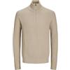 JACK & JONES Jjpannel Knit Half Zip Aw24 Maglione Lavorato a Maglia, Crockery, L Uomo