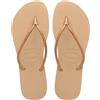 Havaianas - Slim Tube, Infradito Eleganti, Comode E Alla Moda Con Dettaglio Annodato, Donna, Golden, 33/34 EU