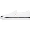Tommy Hilfiger Uomo Sneakers Vulcanizzate Core Slip On, Bianco (White), 41
