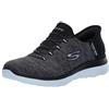 Skechers Summits Dazzling Haze, Scarpe da Ginnastica Donna, Nero, 37.5 EU