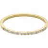 FOSSIL Bracciale da donna in acciaio inossidabile con chiusura a pulsante, Oro lucido
