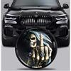 SkinoEu Stemma tuning cofano anteriore baule 82 mm compatibile con BMW emblema 51767288752 Teschio Nero EX 10