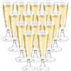 Behiruch 50 Pezzi Calici in Plastica, 160ml Flute Riutilizzabili Trasparente, Bicchieri Da Champagne, Calici Vino Per Feste, Matrimoni, Compleanni, Natalizi