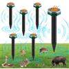 YYAQZD Scaccia Talpe Ultrasuoni Solare 6 Pezzi,Dissuasori per Talpe Professionali,Contro Talpe,Scaccia Talpe con Impermeabile,Respinge Le Talpe e Serpente,Gopher per Giardini e Prati