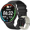 Basznrty Smartwatch Donna Uomo Orologio Fitness: Bluetooth Chiamata Risposta Vivavoce Impermeabile Digitale Smart Watch Tracker Cardiofrequenzimetro Spo2 Calorie Sportivo Contapassi per Android ios Nero15