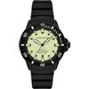 Emporio Armani Orologio Analogico Meccanico a Carica Manuale Uomo con Cinturino in Silicone AR60085, Verde e Nero, 42.5 mm