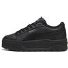PUMA Sneakers Karmen II in pelle da donna, Scarpe, Nero/Nero/Silver, 35.5