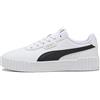 PUMA Sneakers Carina 3.0 da donna, Scarpe, Bianco/Nero/Oro, 35.5