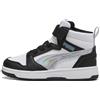 PUMA Sneakers Rebound V6 Mid Space Belle per bambini, Scarpe, Nero/Lilac Crush/Bianco, 27.5